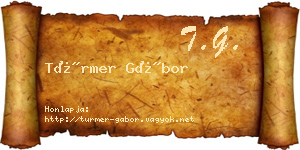 Türmer Gábor névjegykártya
