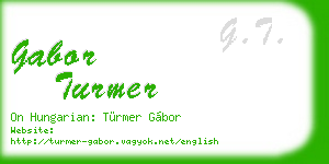 gabor turmer business card