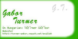 gabor turmer business card